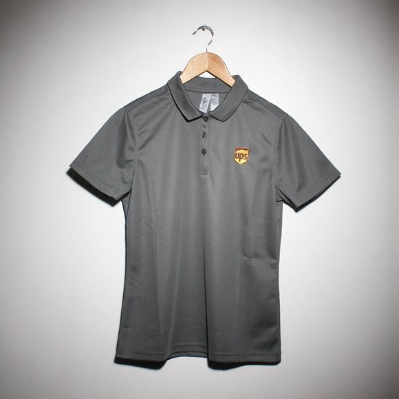 Clique Tops - UPS Employee Polo Women Large Gray United Parcel Service Uniform